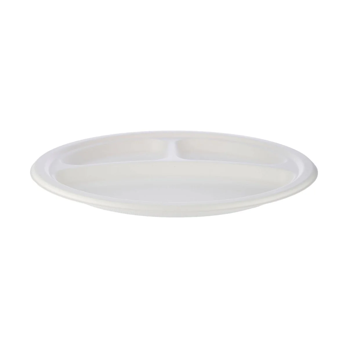 Bio-Degradable 3-Compartment Plate 10 Inch 500 Pieces - Image 3