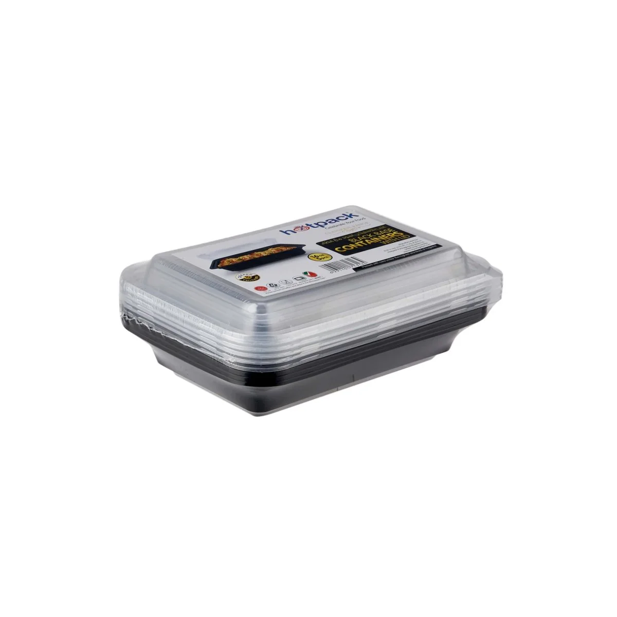Black Base Rectangular Container With lid 5 Pieces - Image 32