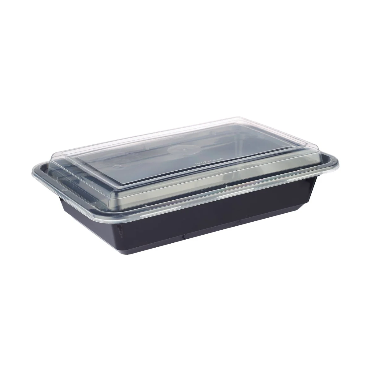 Black Base Rectangular Container With lid 5 Pieces - Image 9