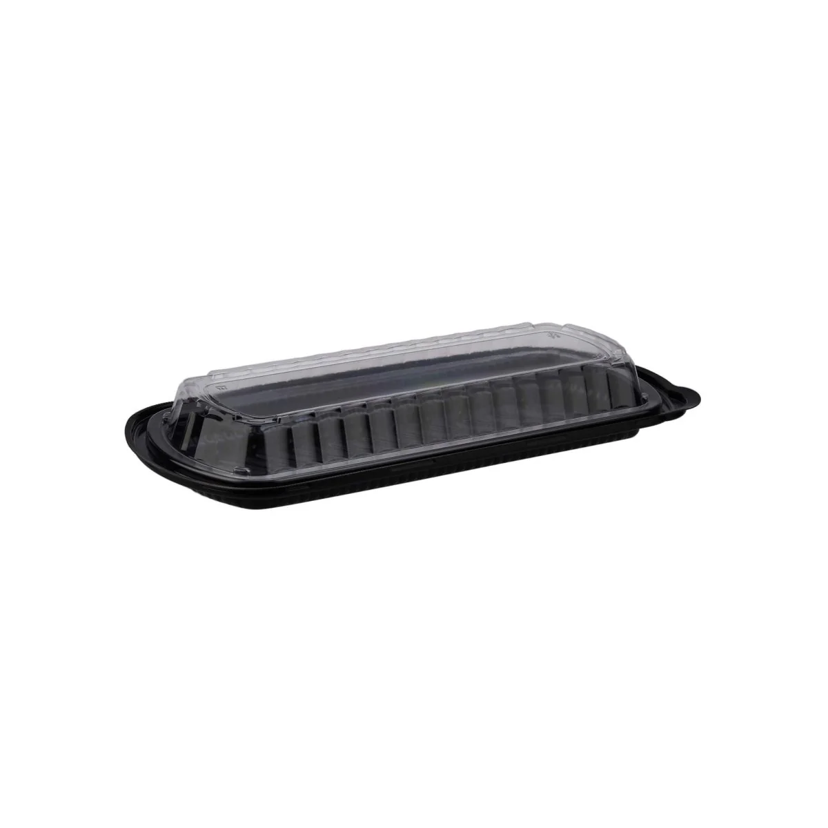 Black Base Rib Container With Lid 125 Pieces - Image 2