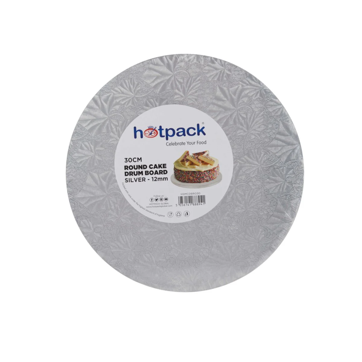 Cake Drum Board Round Silver - Image 6
