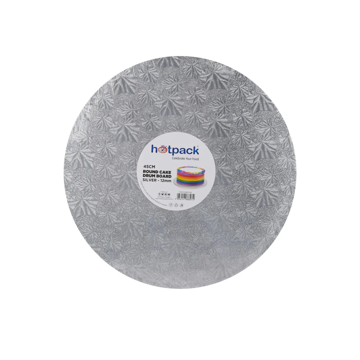 Cake Drum Board Round Silver - Image 9
