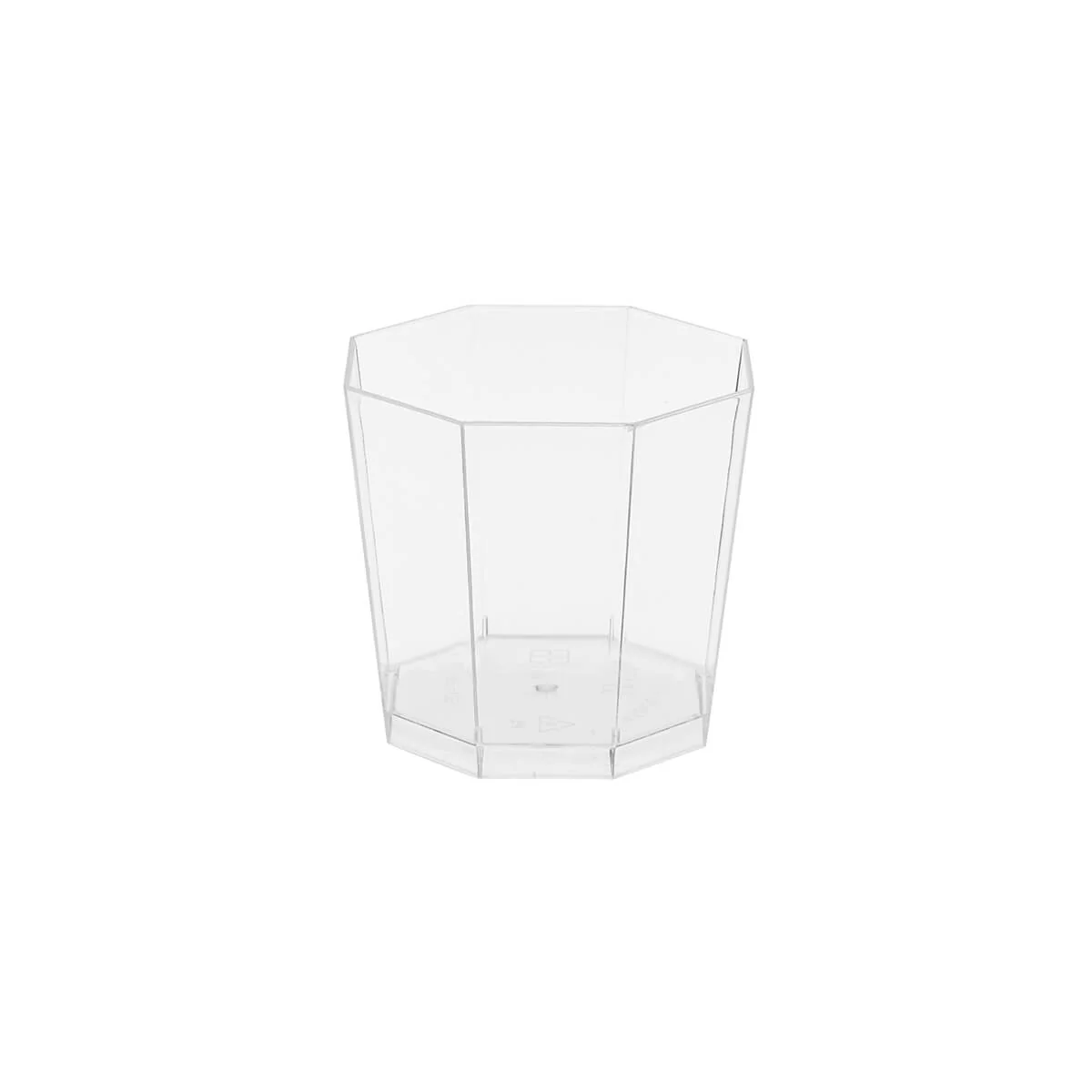 Clear Hexaganal Plastic Dessert Cup - Image 3