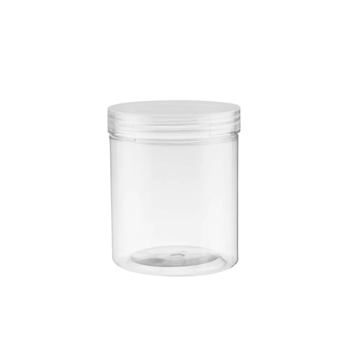 Clear Plastic Jar with Lid