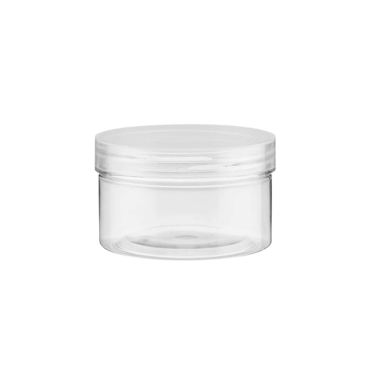 Clear Plastic Jar with Lid - Image 2
