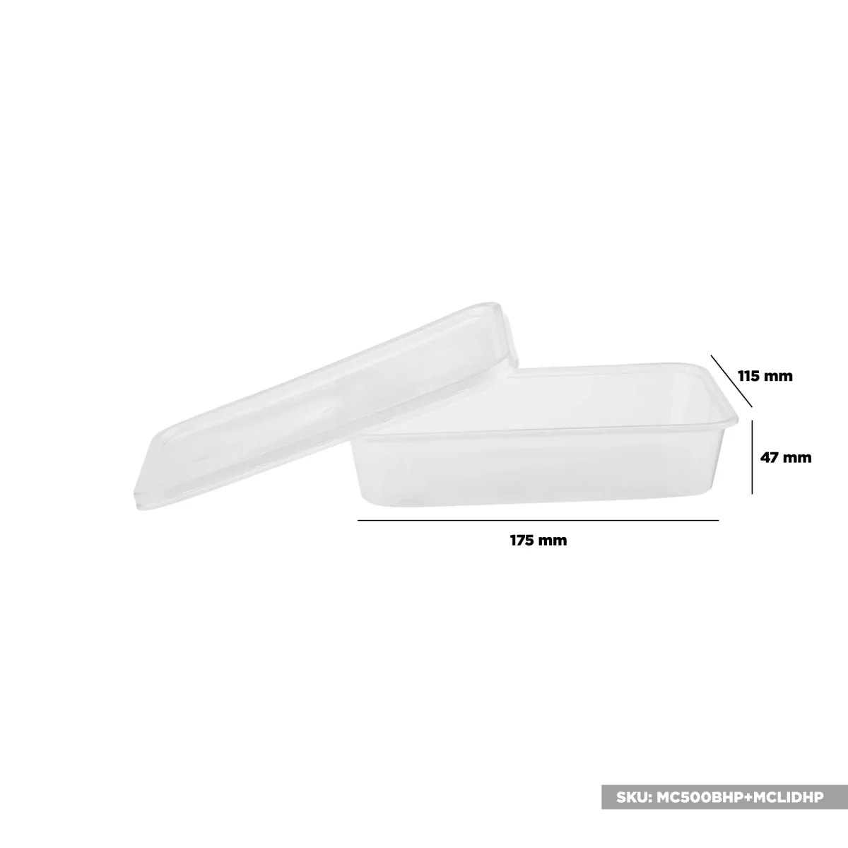 Clear Rectangle Microwave Container - Image 5