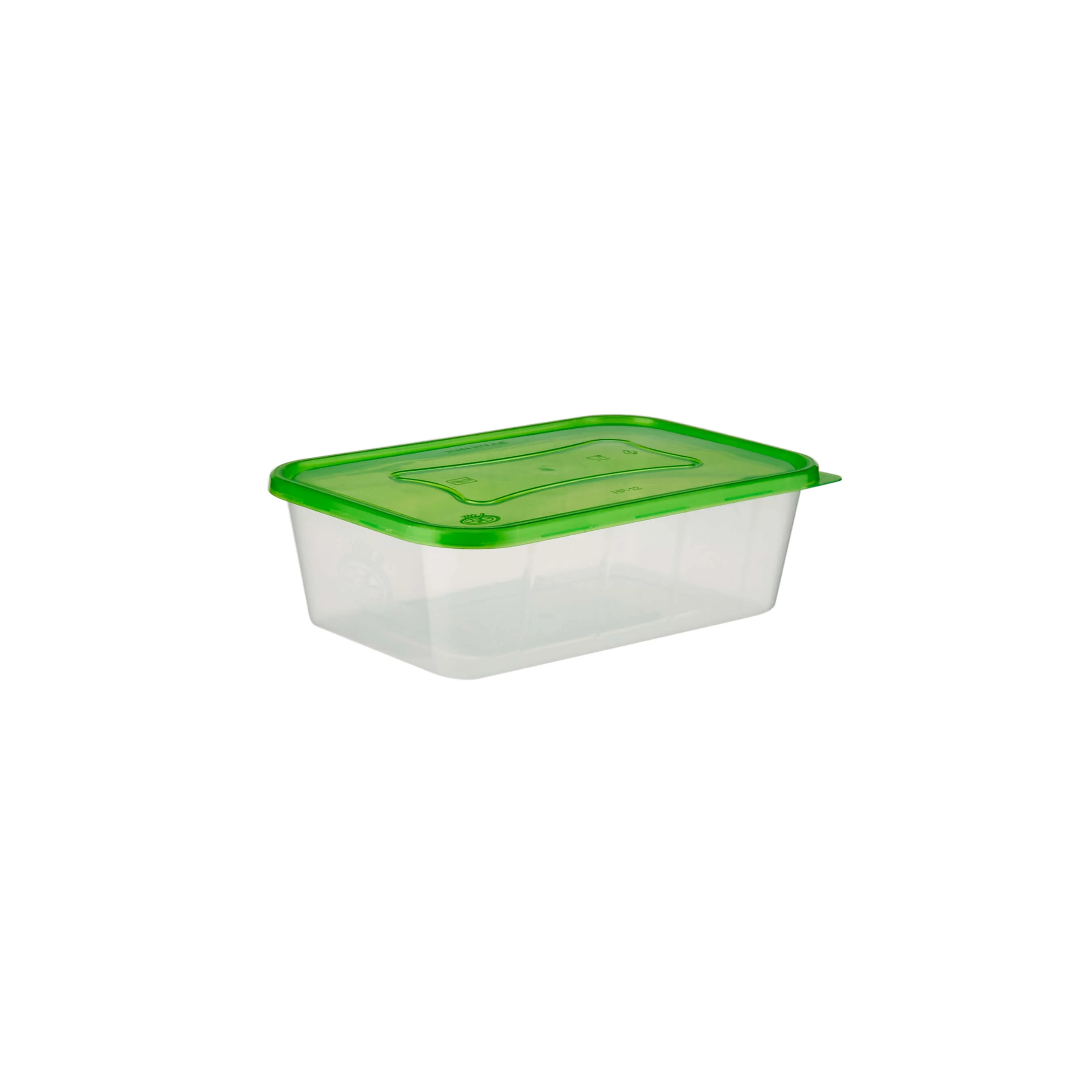 Clear Rectangular Heavy Duty Microwave Container with Color Lids - Image 28