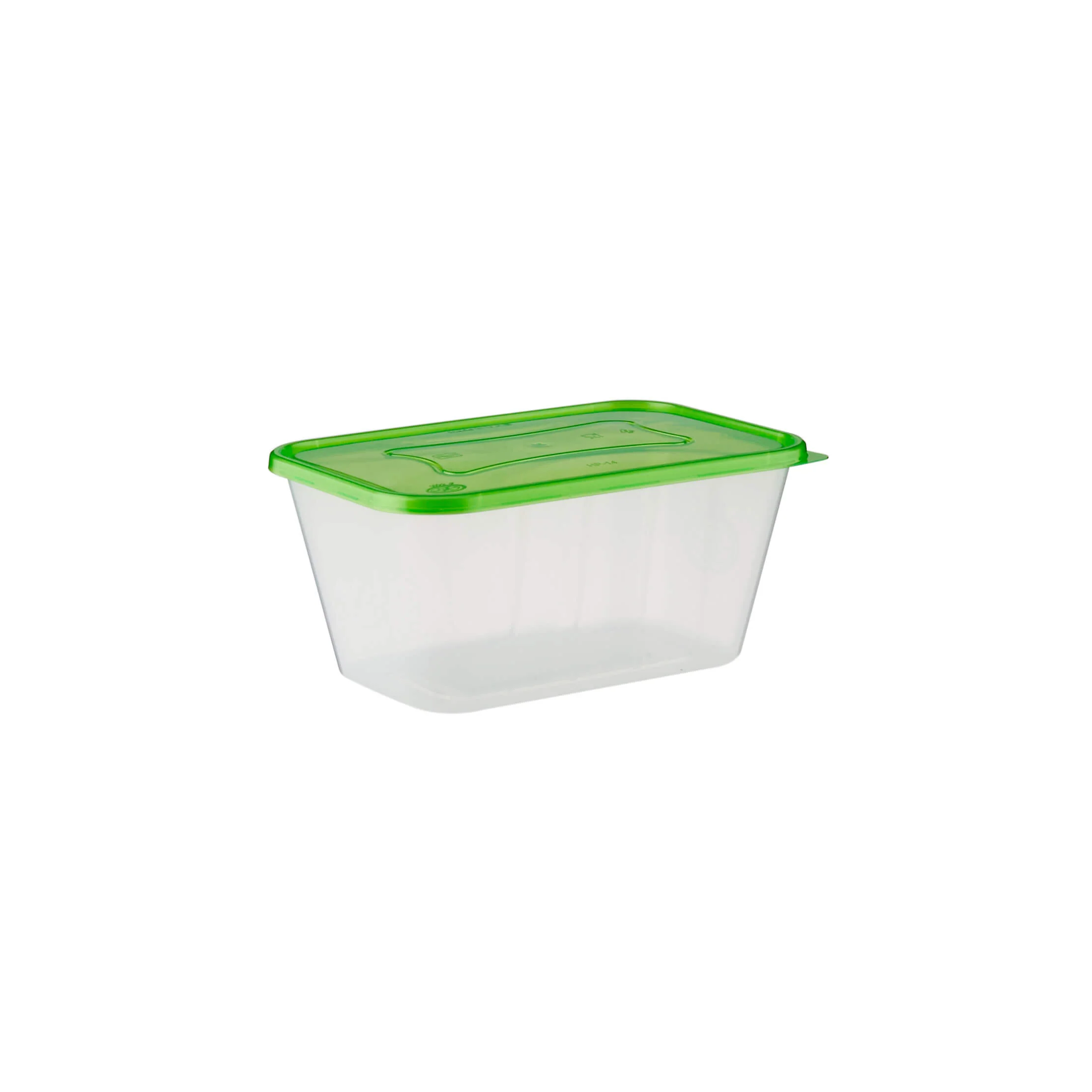 Clear Rectangular Heavy Duty Microwave Container with Color Lids - Image 72