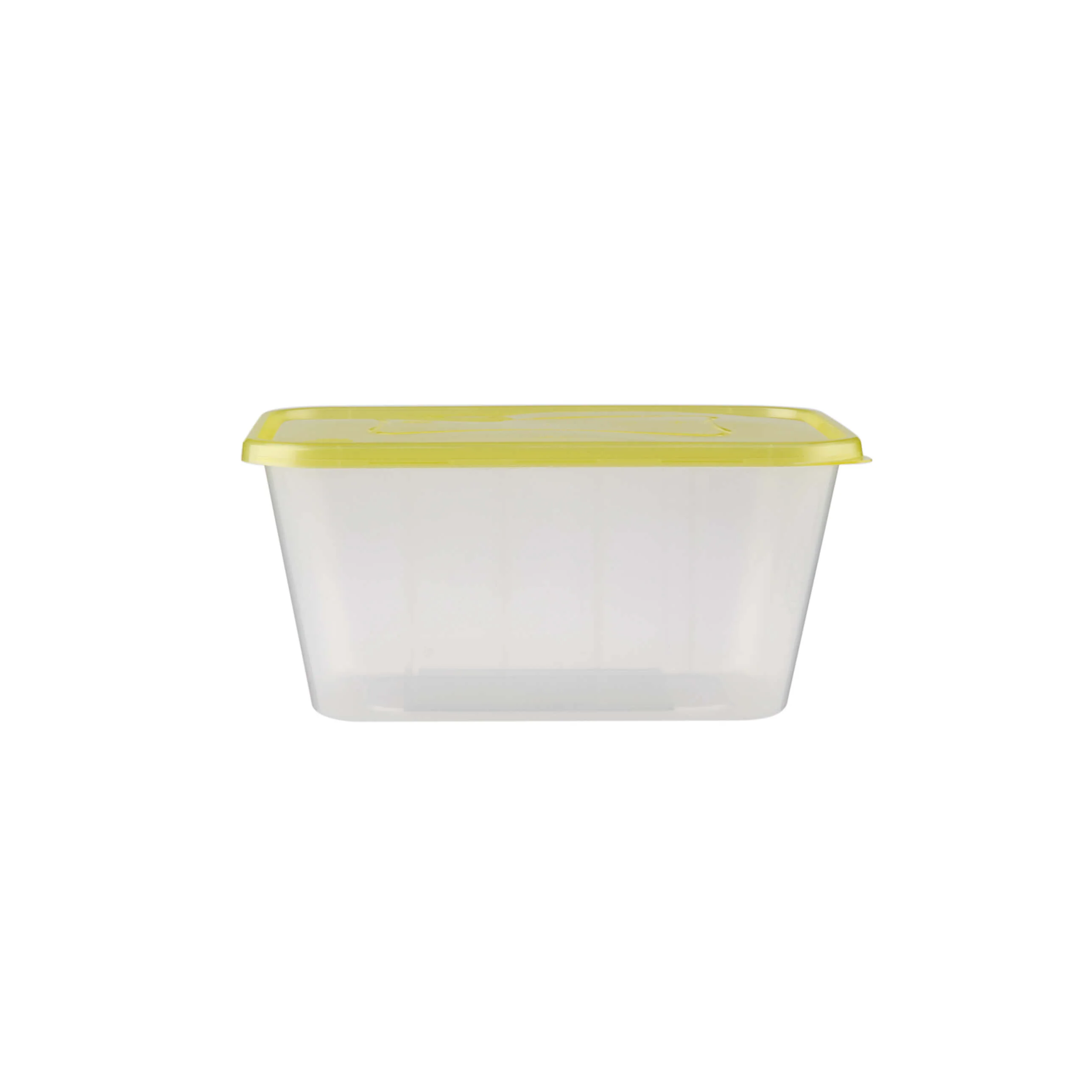 Clear Rectangular Heavy Duty Microwave Container with Color Lids - Image 82