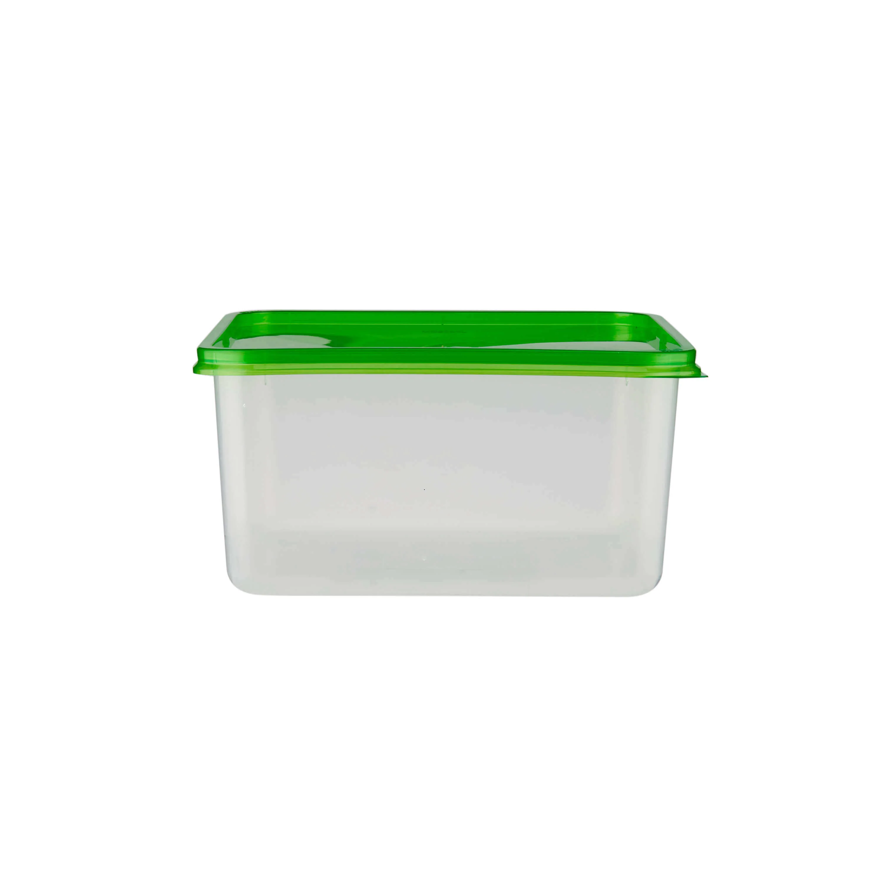 Clear Rectangular Heavy Duty Microwave Container with Color Lids - Image 93