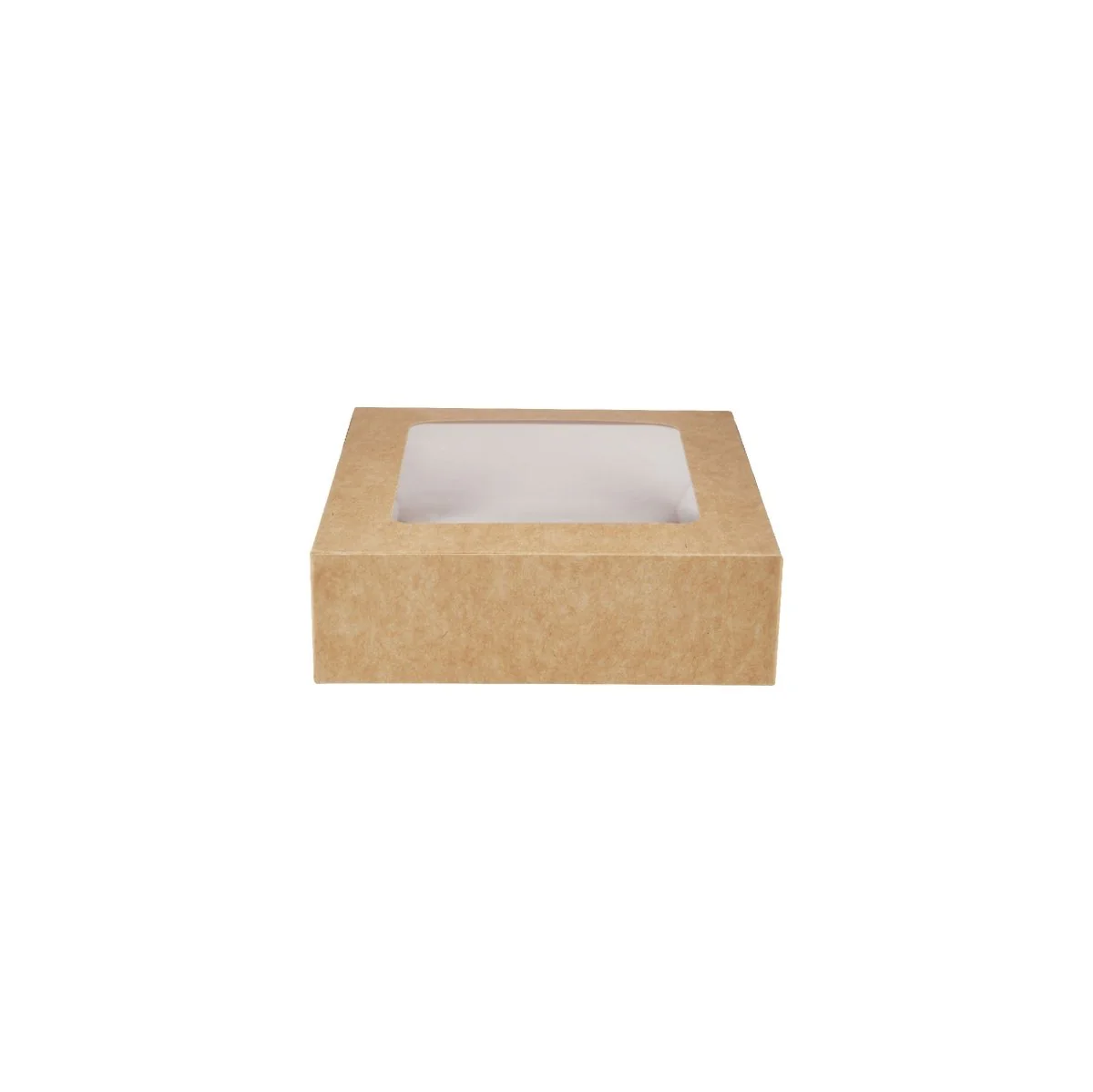 Kraft Square Salad Box with Window 250 Pieces - Image 3