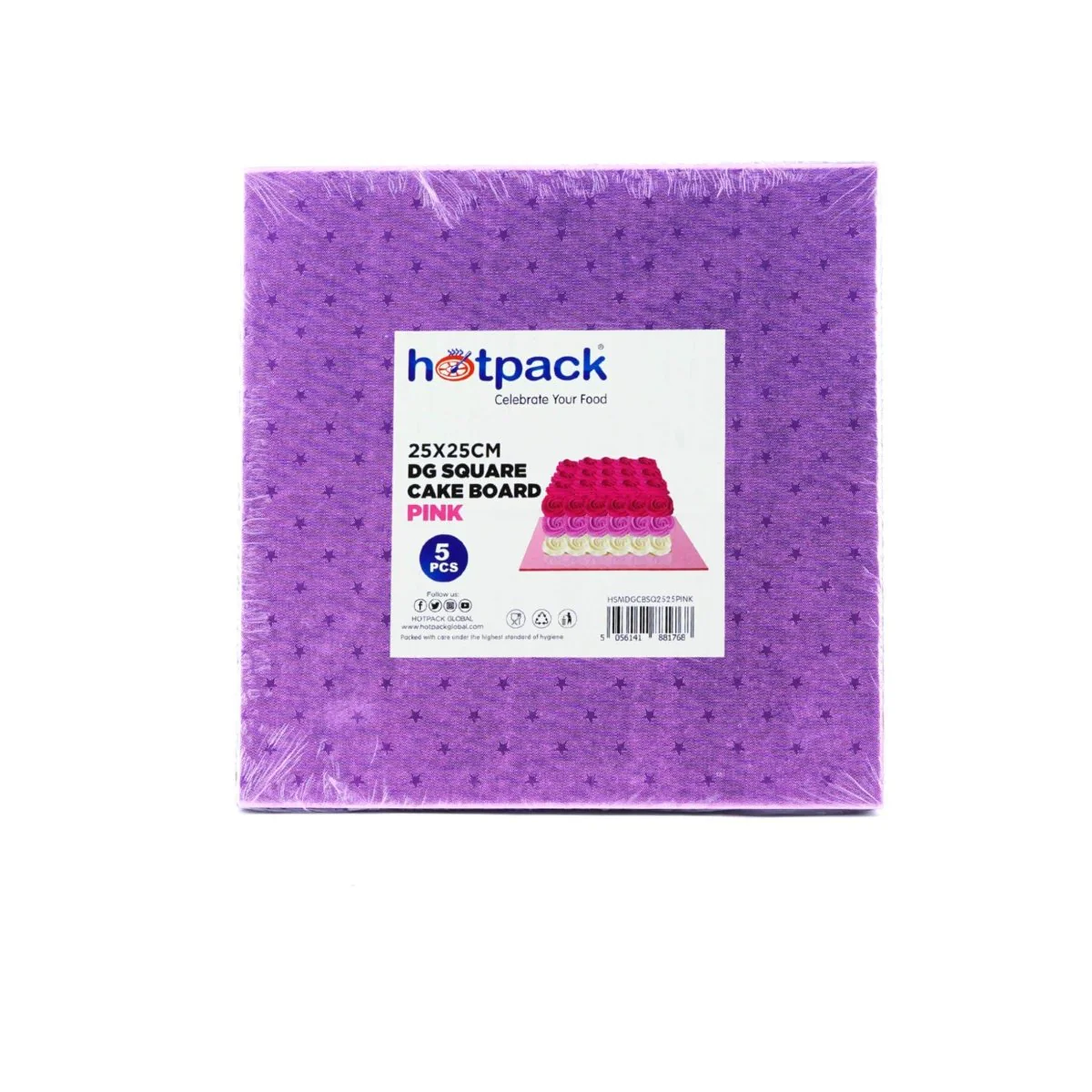 Pink Square Cake Board 5 Pieces - Image 8