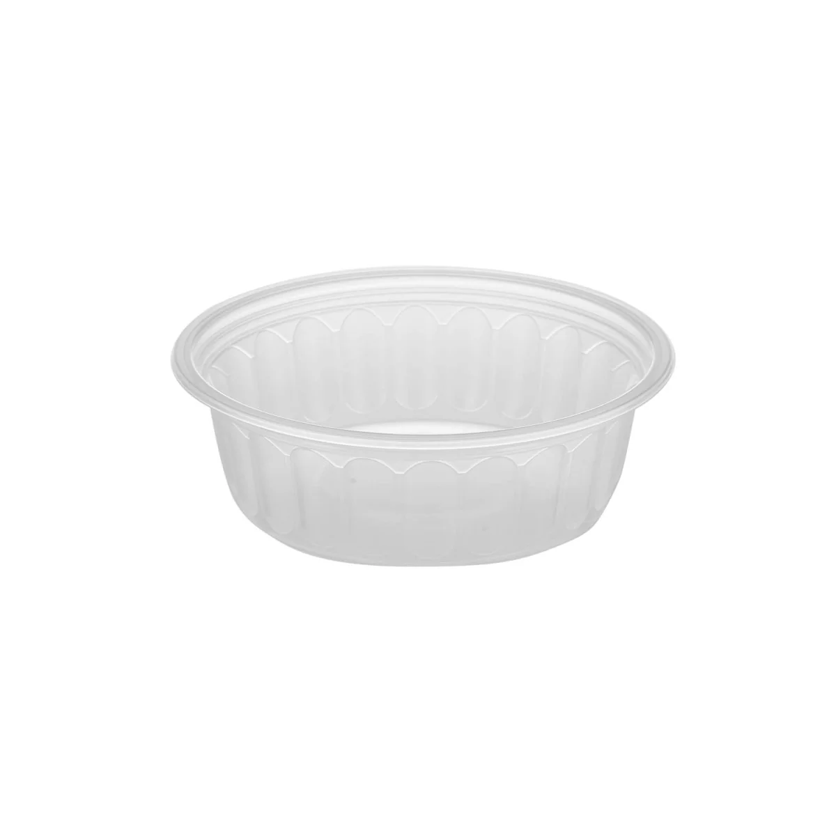 Plastic Ribbed Clear Round Container - Image 2