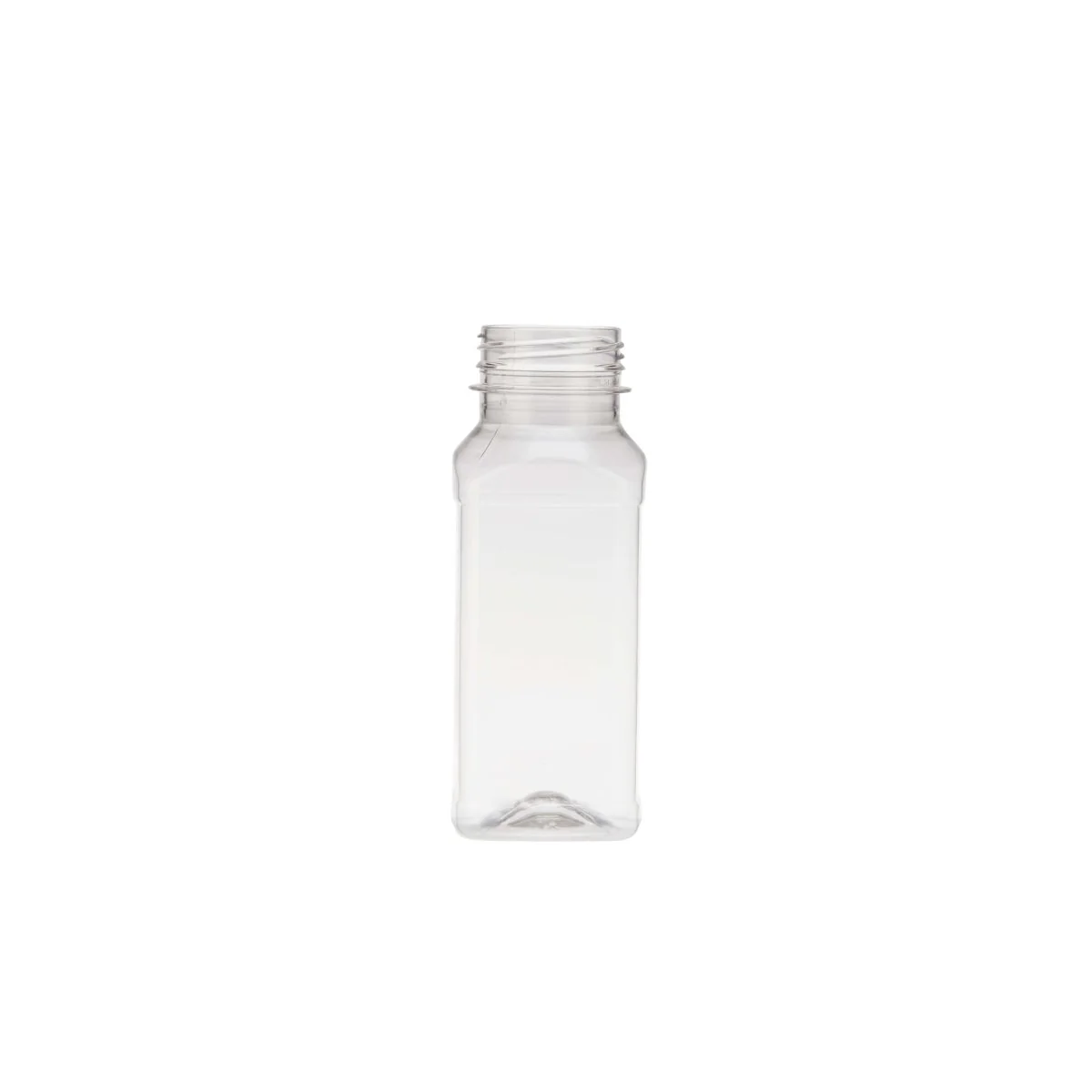Plastic Square Bottle with Black Cap - Image 7