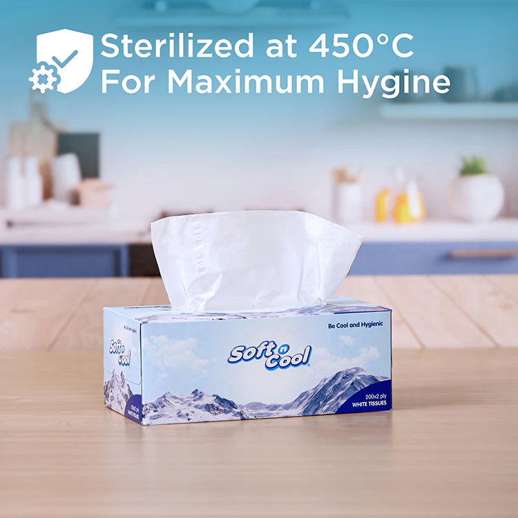 Soft n Cool Facial Tissue 200 Sheets X 2 Ply 5 Boxes Pack - Image 4