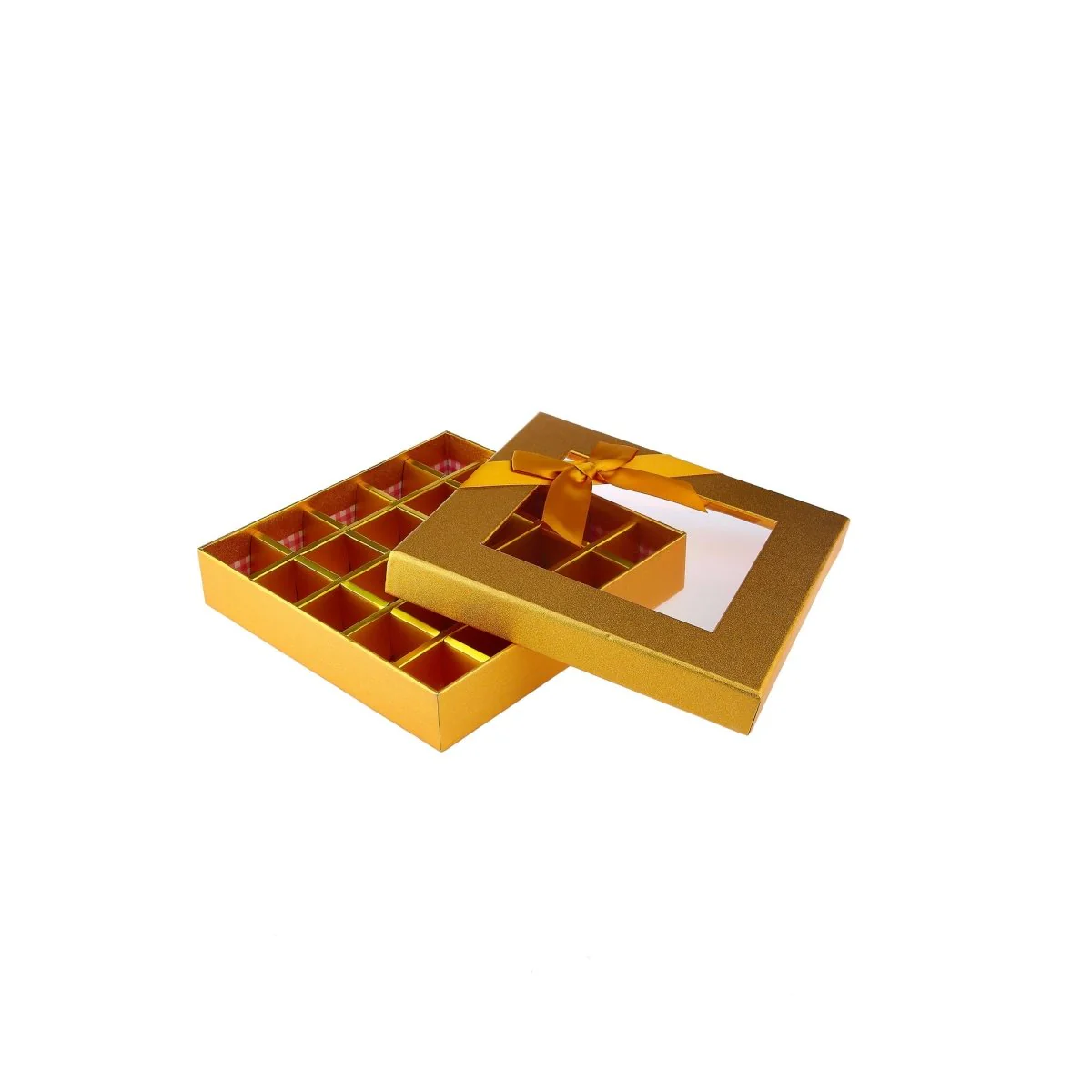 Square Chocolate Gift Box 25 Division - 1 Piece - Image 2