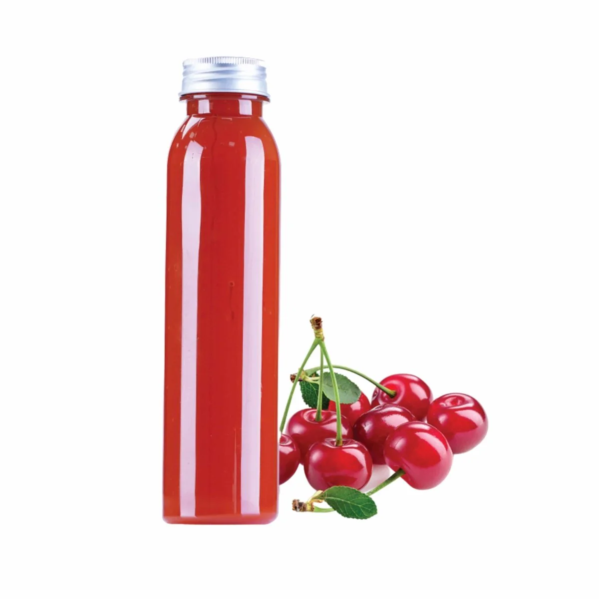 Tall Shape Plastic Juice Bottle With Cap 300ml 10 Pieces