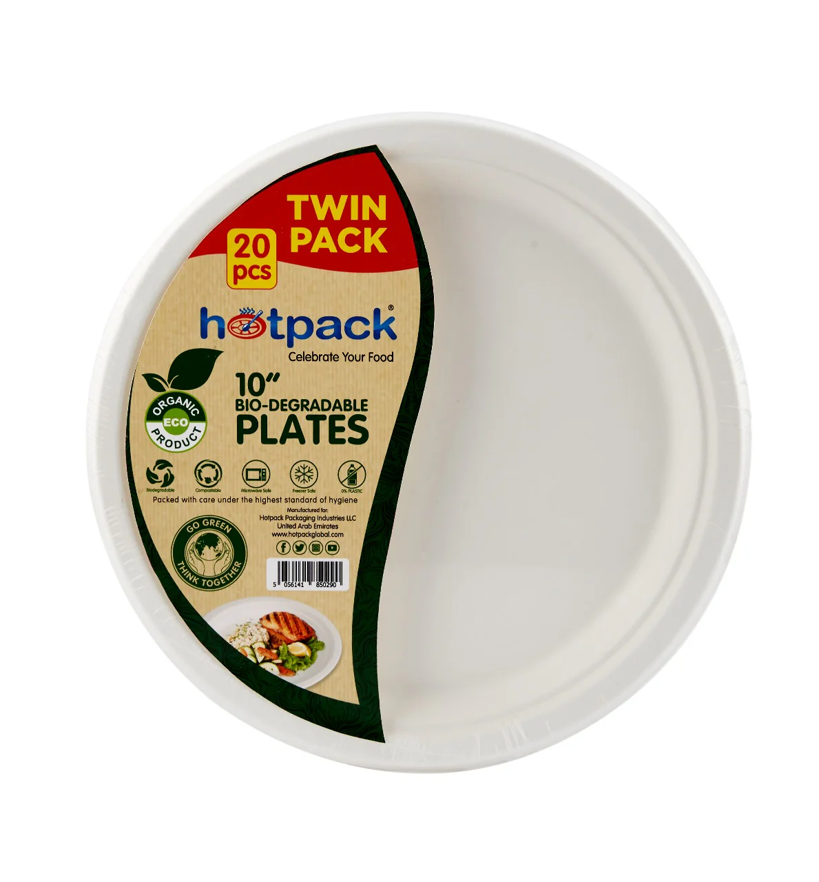 Twin Pack Biodegradable Plate