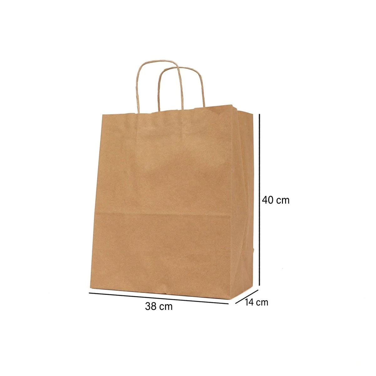 Twisted Handle Kraft Brown Paper Bag 25 Pieces - Image 9