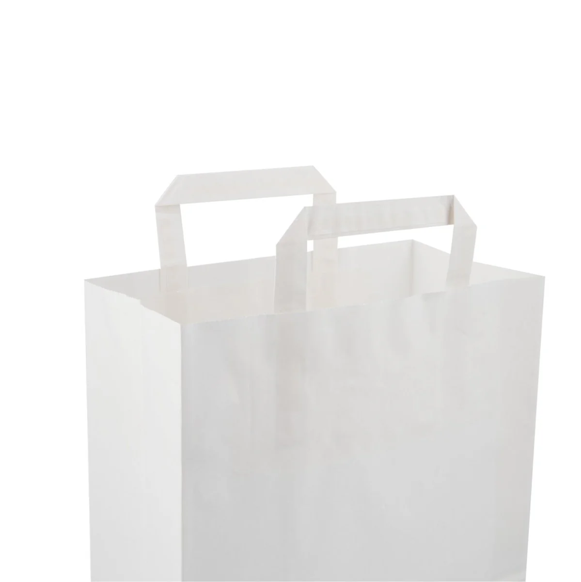 White Flat Handle Paper Bag - Image 4