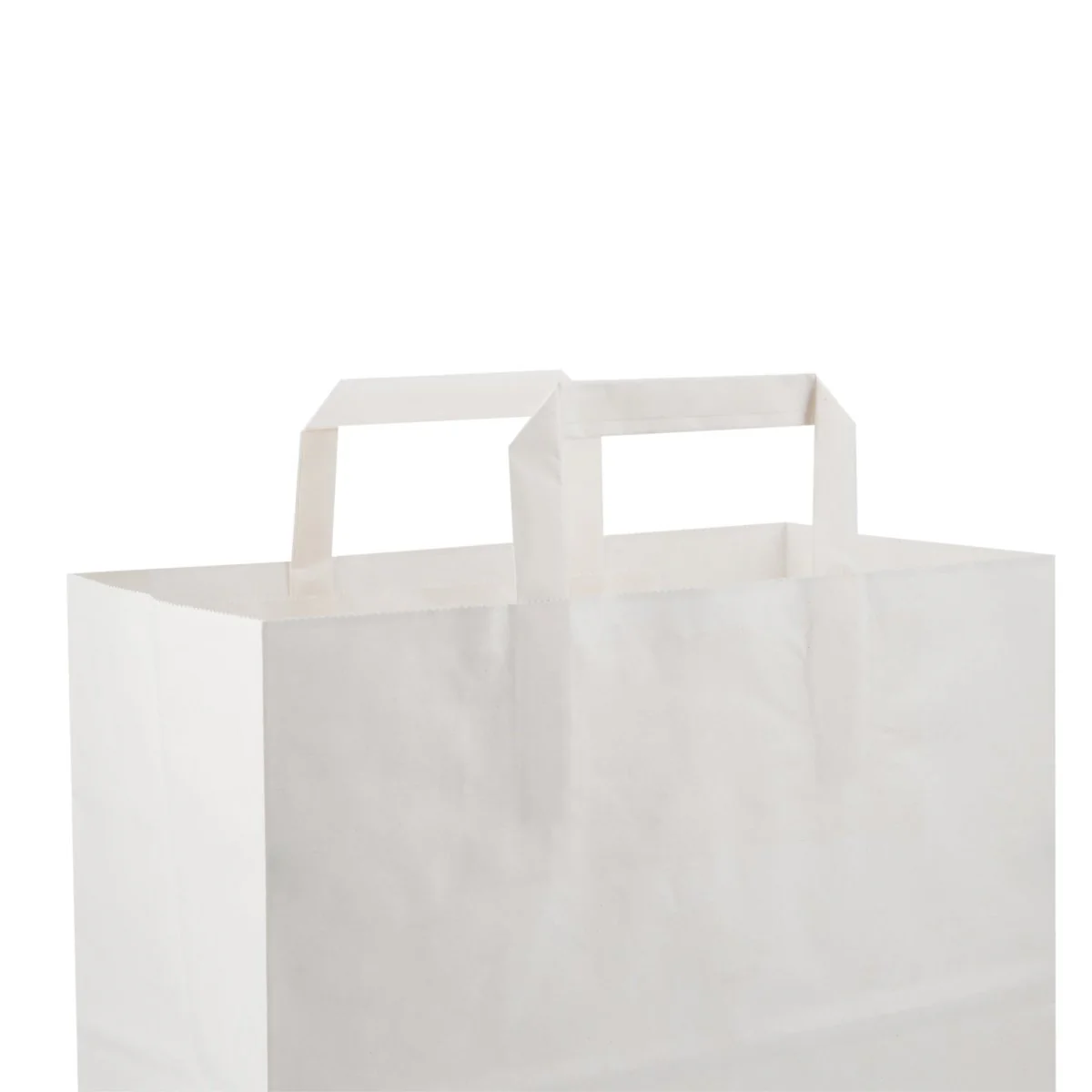 White Flat Handle Paper Bag - Image 9